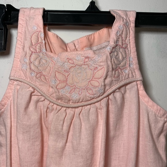 Catherine Malandrino girls romper linen blend pink - Picture 3 of 7